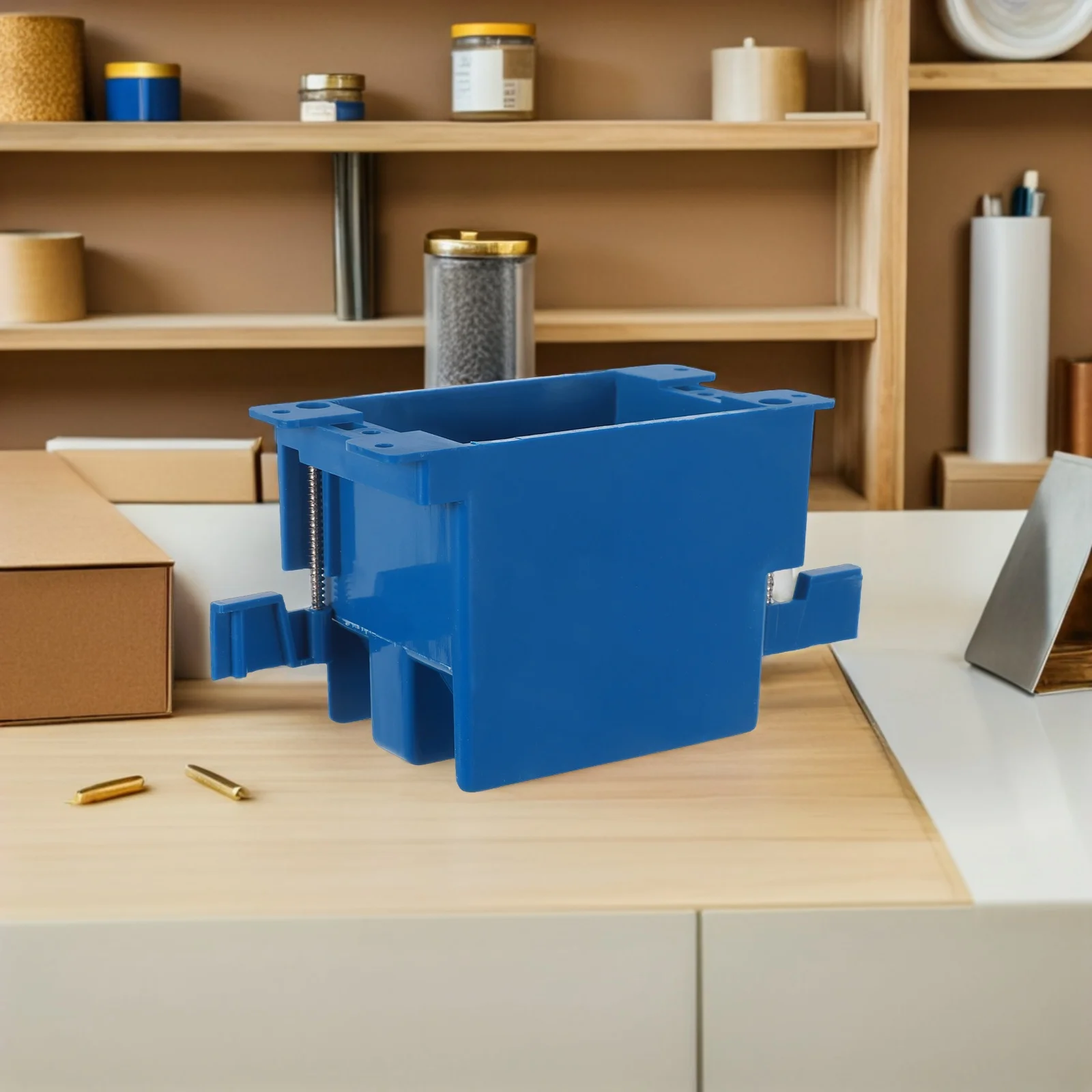 4 قطعة ملحقات مقبس التبديل صندوق مخرج مجوف للجدران البلاستيكية فلوش جبل صندوق كهربائي حل الأسلاك المخفية للجدران الجافة