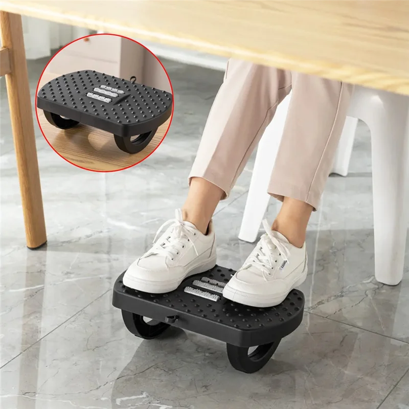 

ABBP-Portable Footrest Non-Slip Desktop Footrest Ergonomic Footstool (With Massage Rollers) Office Footrests