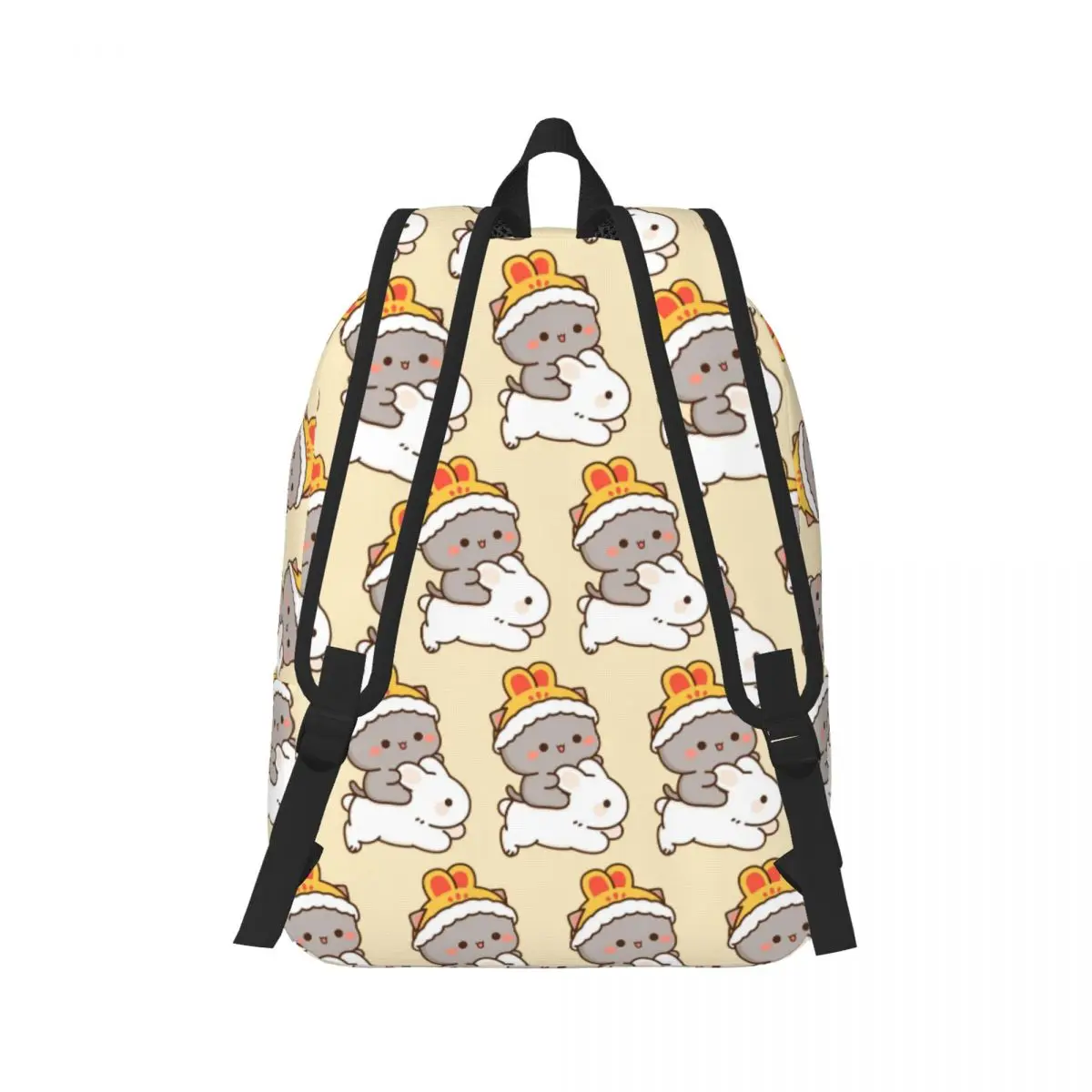 Mochi Riding A Rabbit Sugar And Peach Goma Couple Backpack Daypack Large Capacity BookBag School Bag Shoulder Bags for Men Women