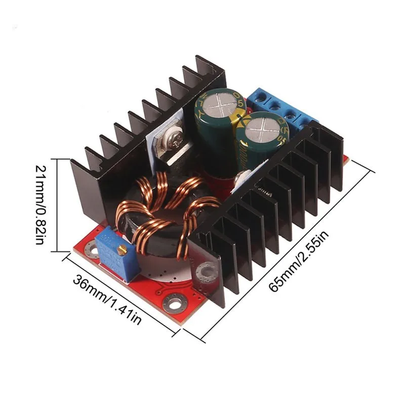 10-30V to 12-35V Step Up CV CC 150W 10A DC DC Boost Converter Car Power Supply LED Driver Charger Module