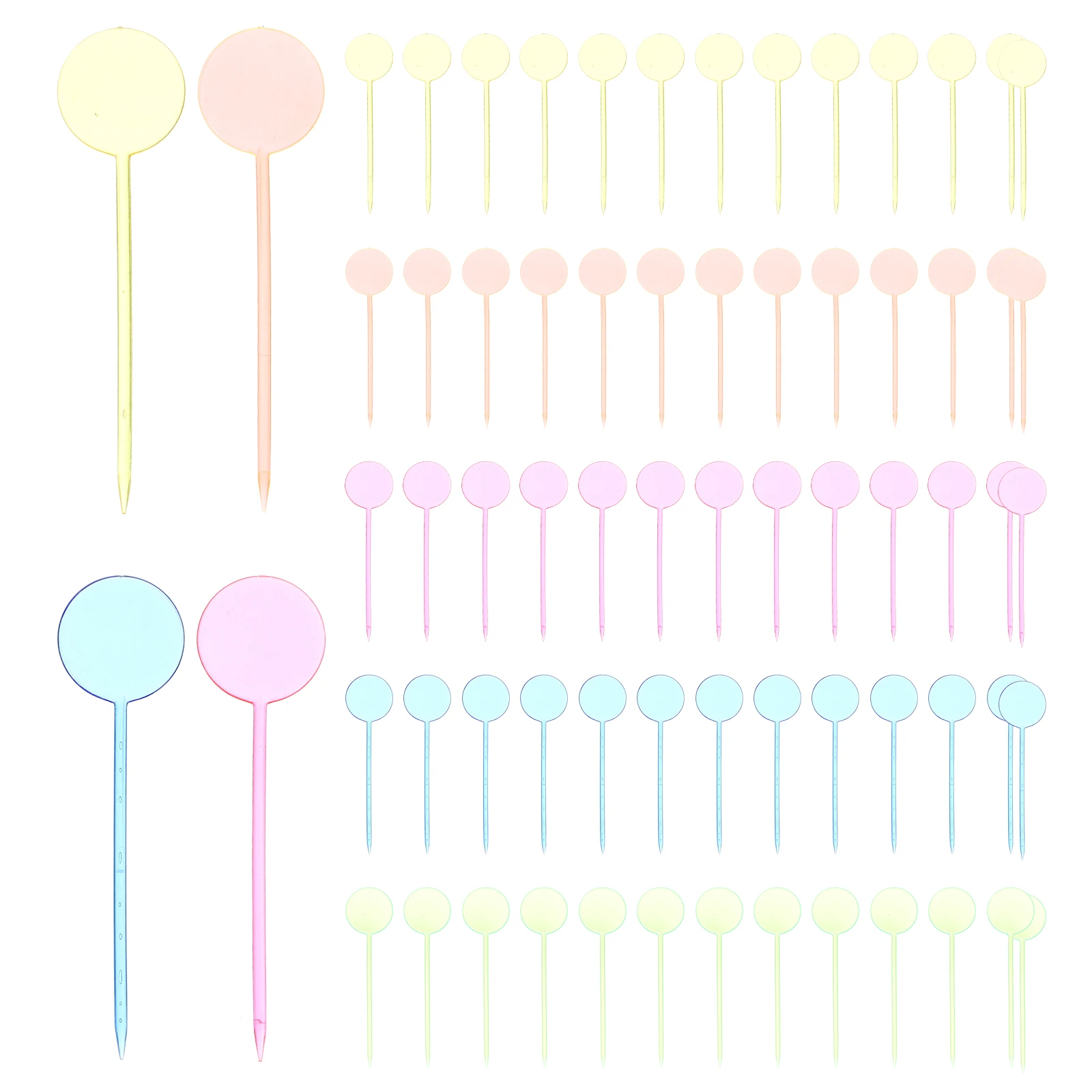 

100 Pcs Plastic Fruit Fork Cocktail Picks Colorful Kitchen Food Sticks Portable Party Serving Skewers Appetizers