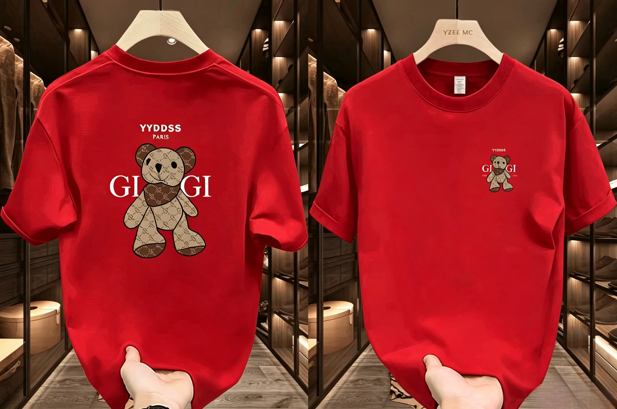 Bestseller Luxusmarke Arbeits-T-Shirt aus Baumwolle für Herren und Damen Sommer Luxusmarke Retro Locker Sitzend Kurzarm Lässig Komfortabel Hochwertig – Detail 11