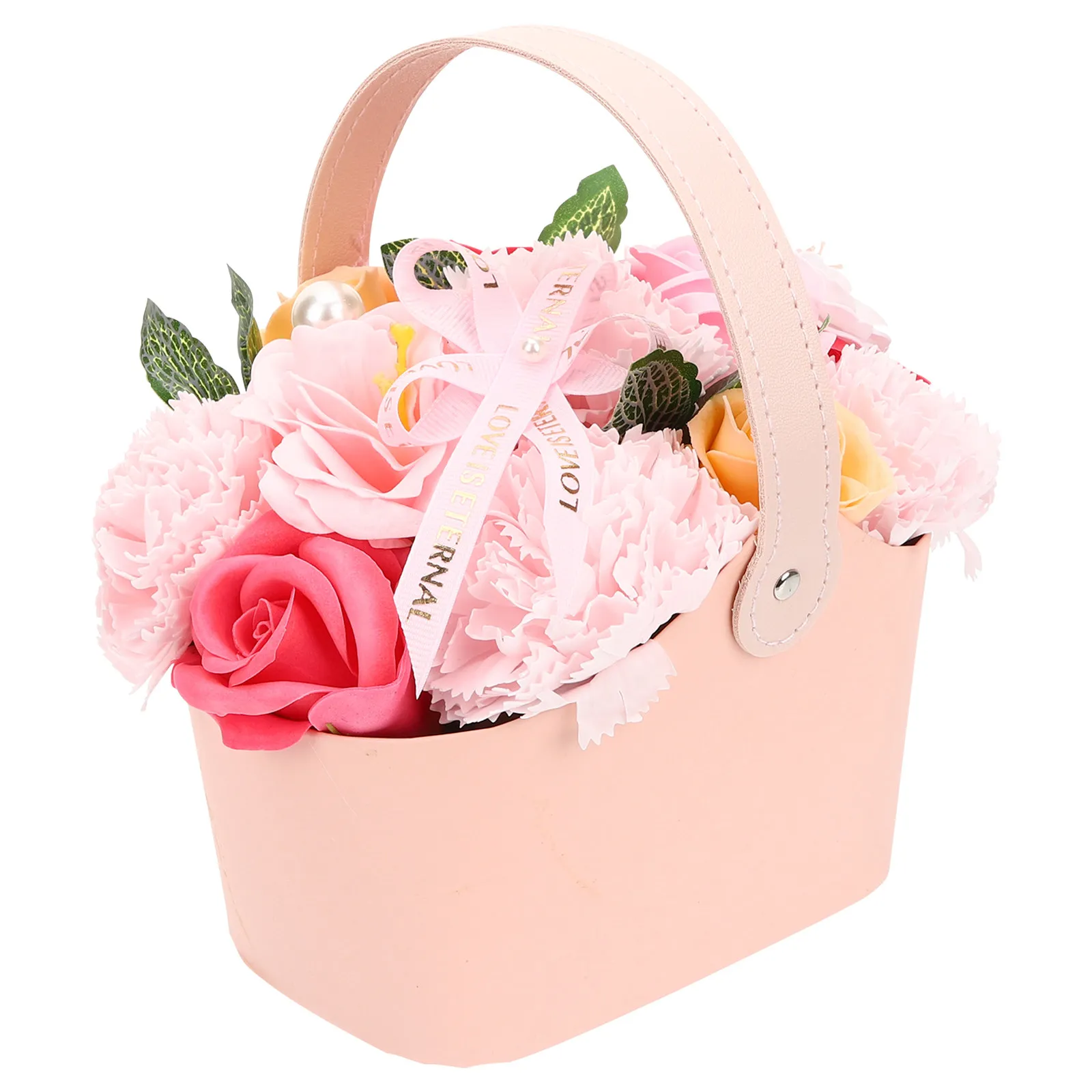 1 unidad de cesta de regalo con flores de jabón perfumadas, jabones florales para baño para mujeres, cumpleaños, día de San Valentín, aniversario, caja de flores, regalo de belleza