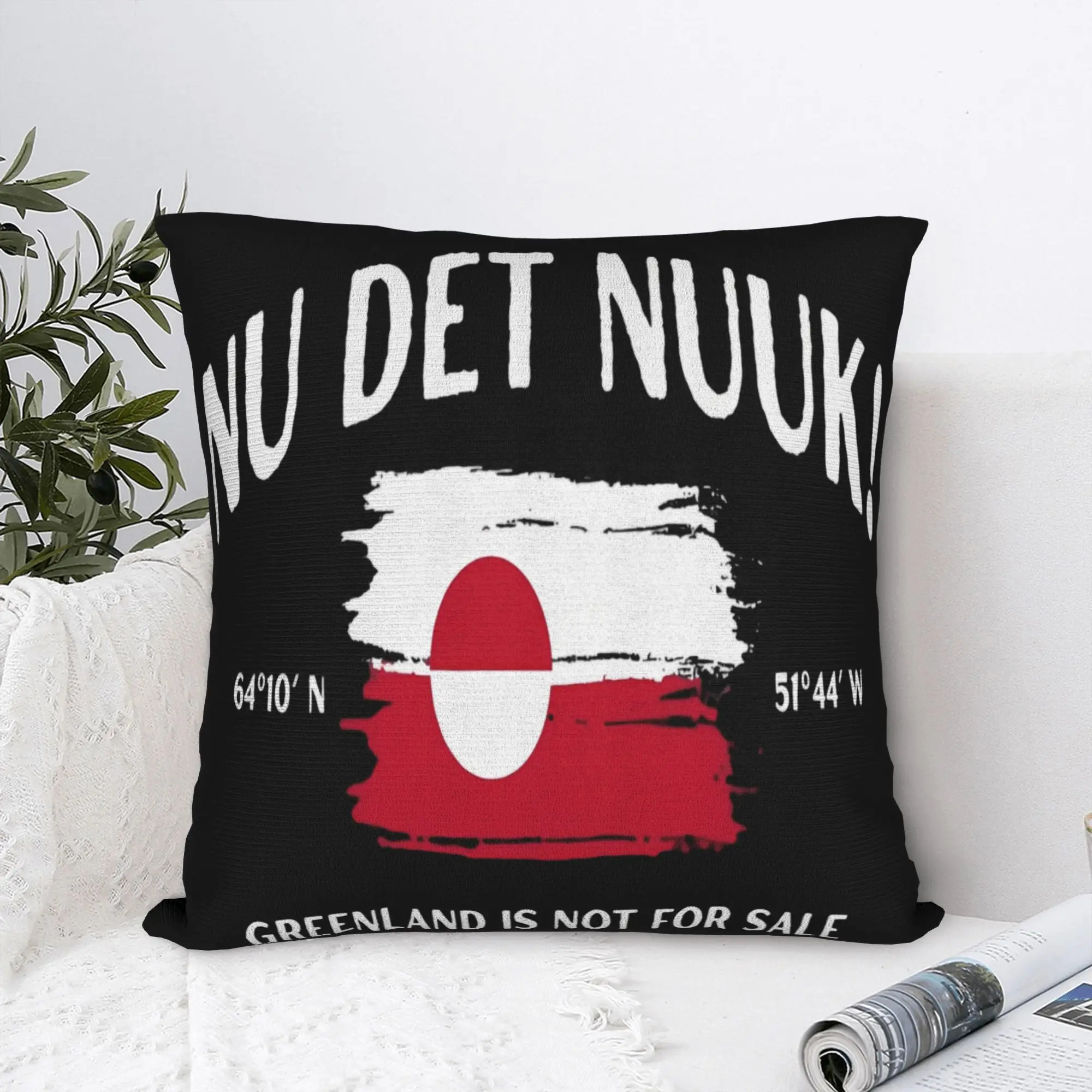 Greenland Is Not For Sale Pillowcases  Novelty Pillow Case For Couch Sofa Bedroom Custom Pillow Cover
