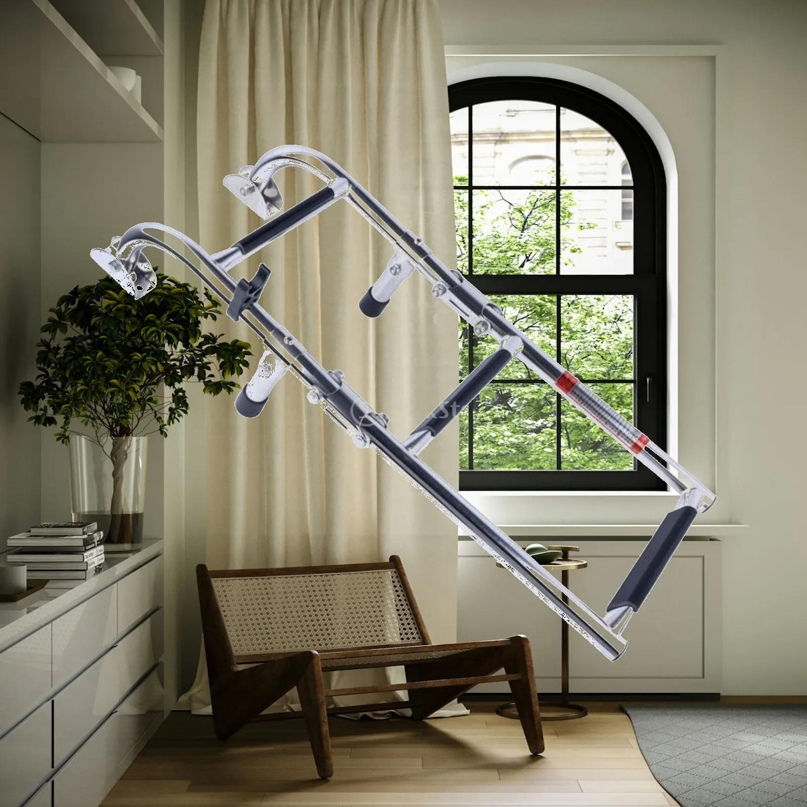 Side Mount Folding Ladder for Boat Yacht Stainless Steel Marine Boarding Step Transom Hardware Saltwater Resistant