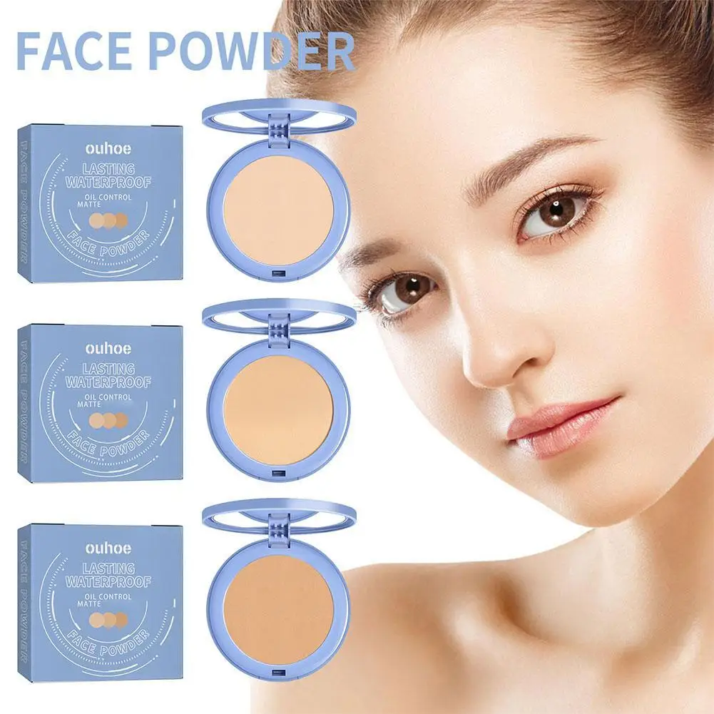 Natural Loose Powder Cake Fixed Makeup Oil Control Silk Soft Mist Press Powder Long-lasting Waterproof Women Cosmetics