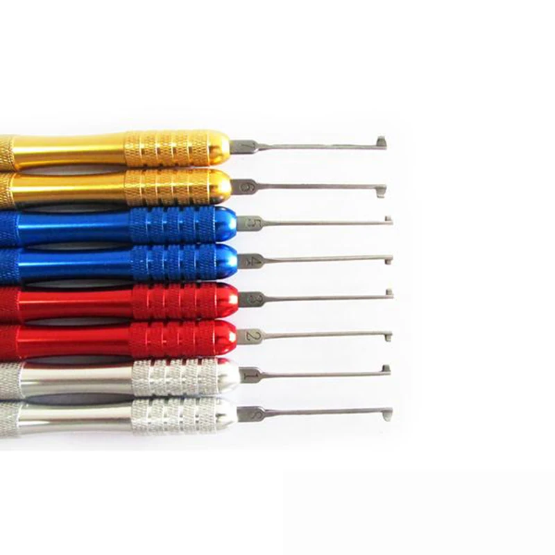 ocksmith Kit HUK 8+2 Pcs Colorful  Dimple Kaba  ock Picks  ocksmith Pick Tools for Kaba  ocks  ocksmith Tools Set