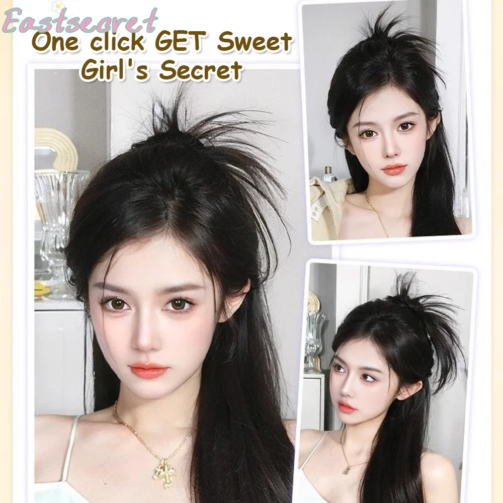 EAST Synthetic wig Half-tie Claw Hair Chicken hair clip Crab Clip Wig Clip High Ponytail Hair Accessories
