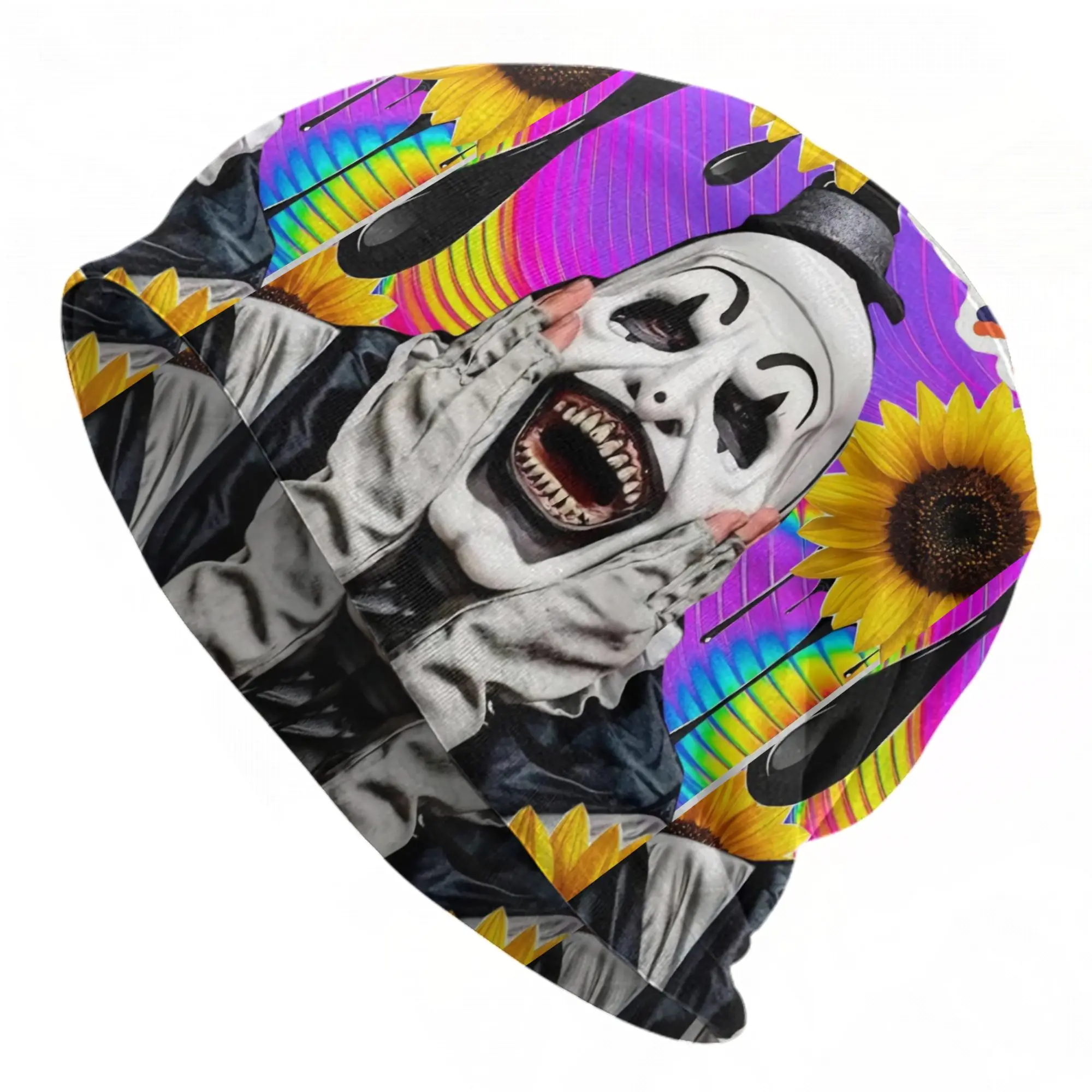 Terrifier Bonnet Hats Cool Outdoor Skullies Beanies Hat Horror Movie for Men Women Warm Dual-use Cap