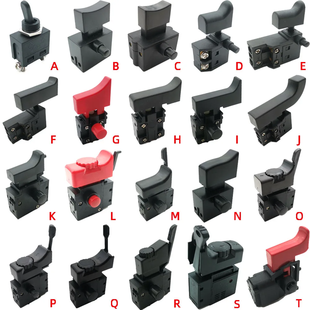 Power Tool Switch Speed Control Trigger Button for Angle Grinder Electric Hammer Impact Drill Equipment Accessories