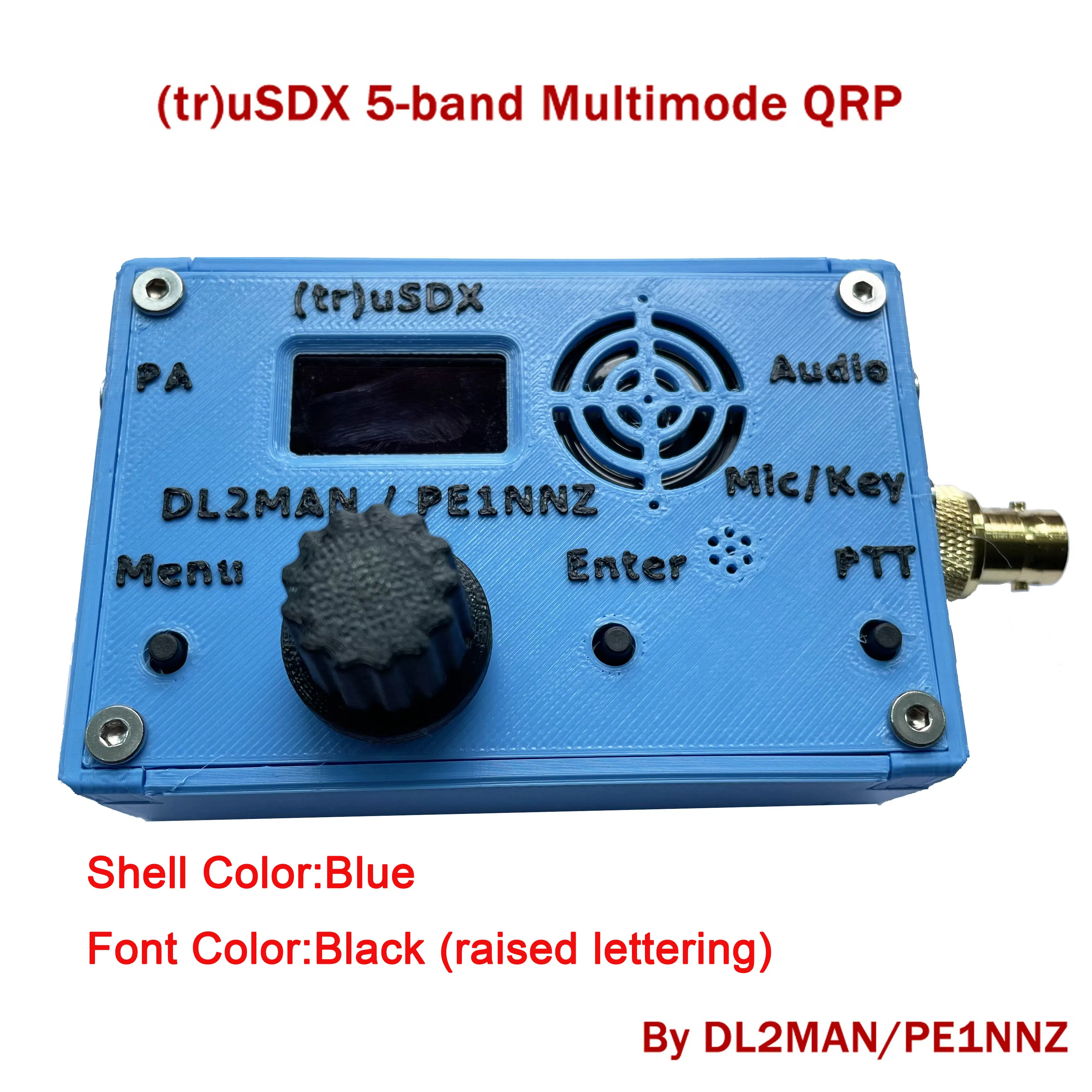 (tr)uSDX USDX-Transceiver 5-Band-Multimode-QRP-Kits und zusammengebaut mit Gehäuse von PE1NNZ und DL2MAN