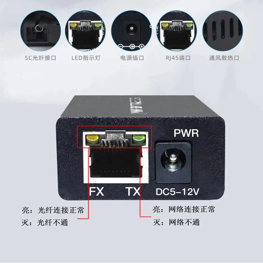 Mini fiber optic transceiver SFP converter optical module transceiver 20 km LC/SC interface