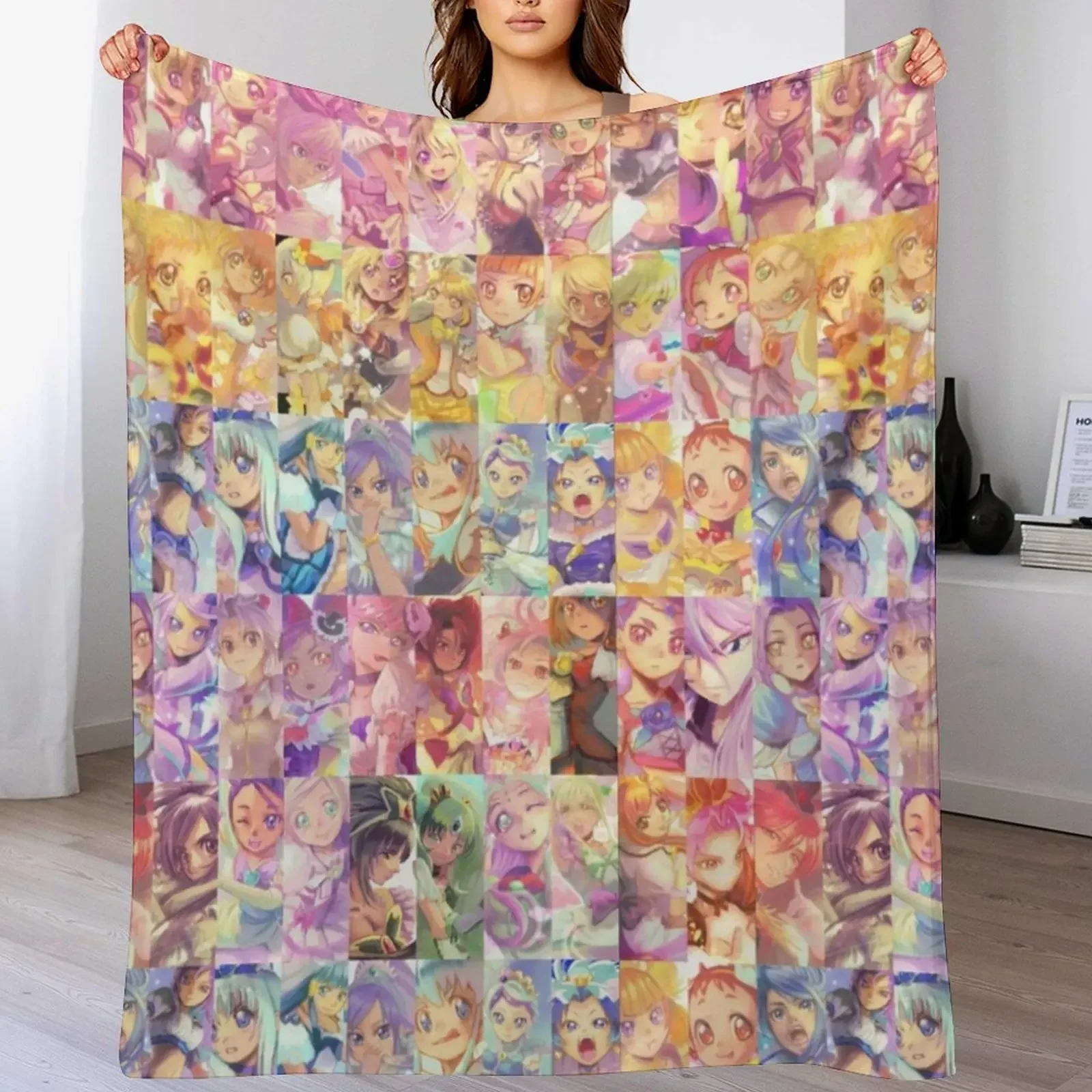 

Precure All Stars - New Stage - Mirai No Tomodachi Throw Blanket Warm Throw Blanket Gift for Anniversary