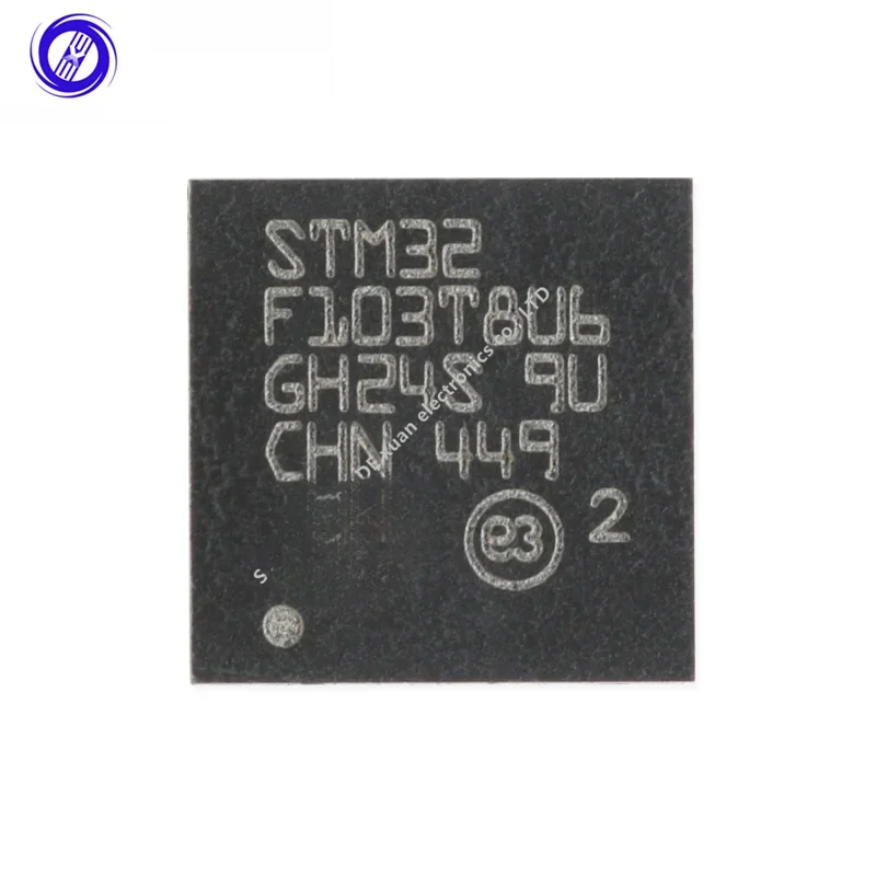 Original genuine STM32F103T8U6 VFQFPN-36 ARM CortexM3 32-bit microcontroller MCU