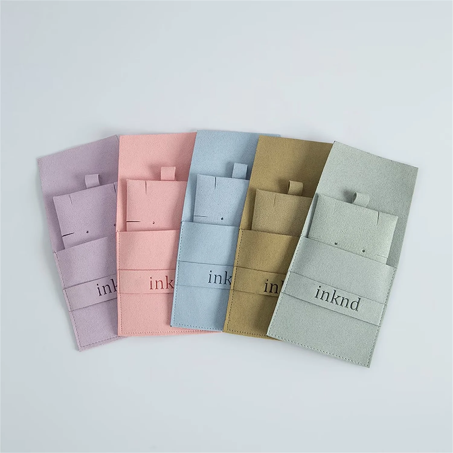 

microfiber jewelry pouch bag with insert card personalized logo print jewelry bag envelope bag jewelry packaging ring brooch pou