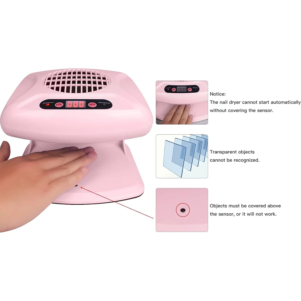 LINMANDA Advanced Automatic Sensor Nail Polish Dryerhot And Cold Air Nail Dryersnail Polish Dryer Infrared Induction Air Dryer