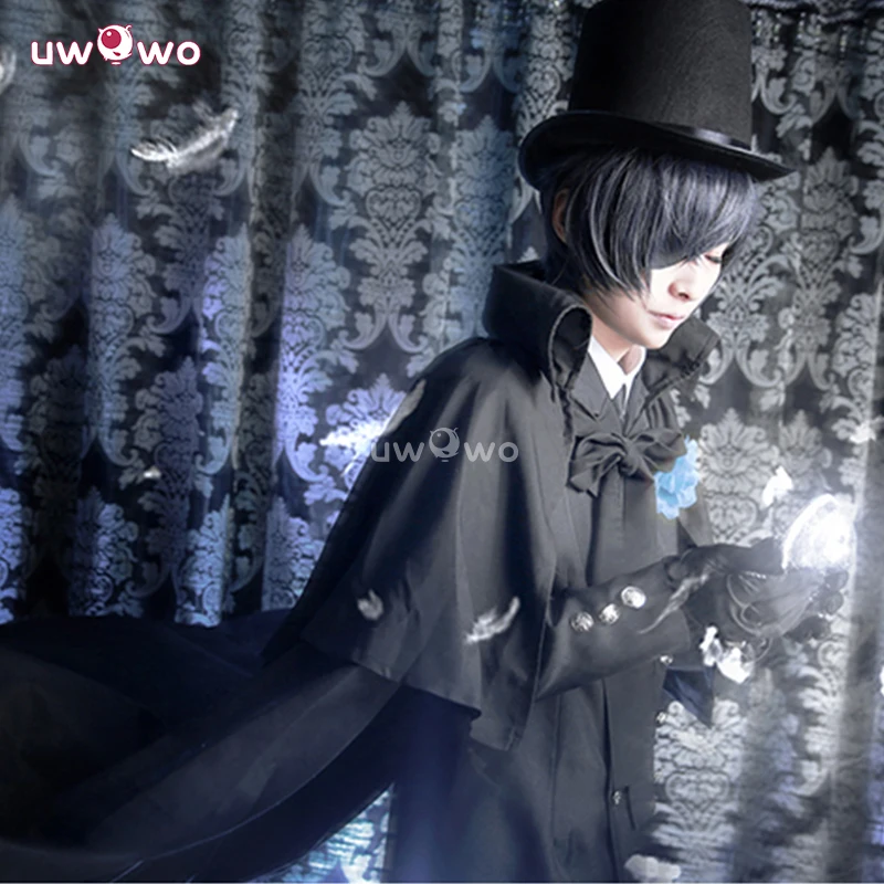 

UWOWO Ciel Phantomhivee Cosplay Anime Collab Series: Blackk Butlerr Ciell Phantomhivee Funeral Cosplay Halloween Costume