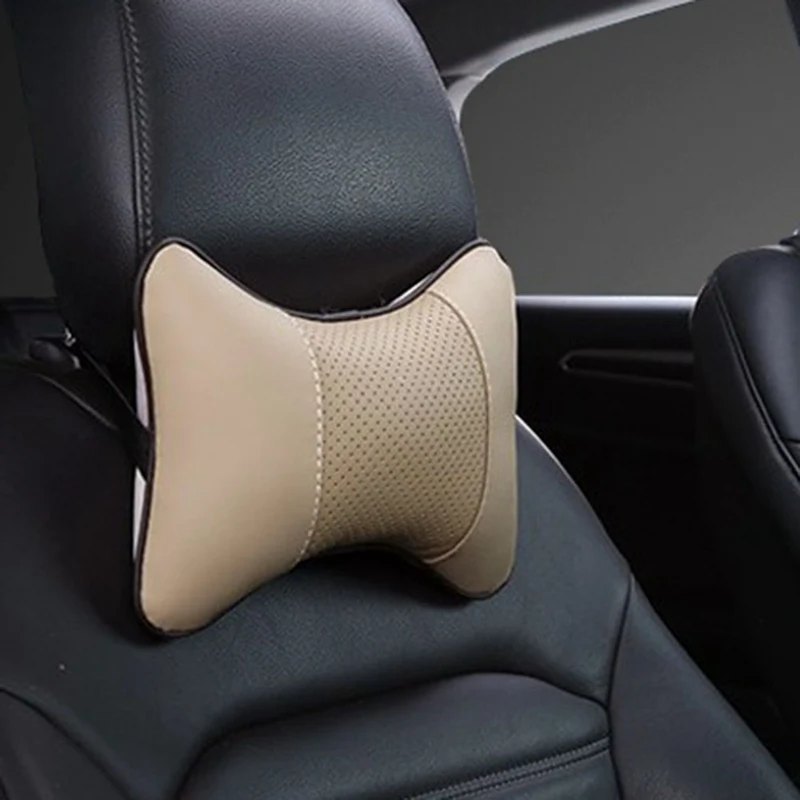 Car Headrest Neck Pillow For Seat Chair Auto Memory Foam Cushion Fabric Cover Soft Head Rest Travel Support For Head Pain Relief