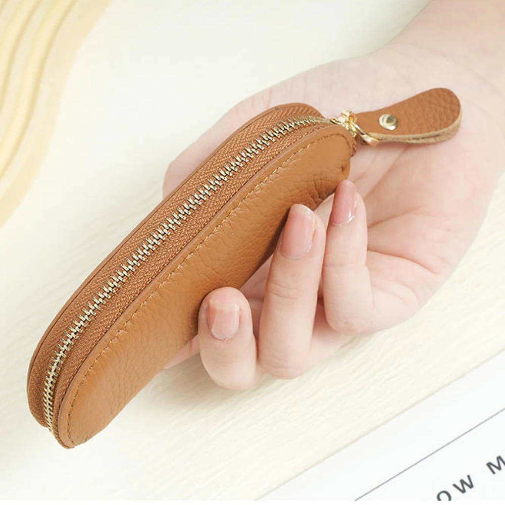 Genuine Leather Cute Coin Pouch Trendy Cowhide Ladies Purse Coin Purse Exquisite Mini Wallet For Women For Travel Pockets Daily
