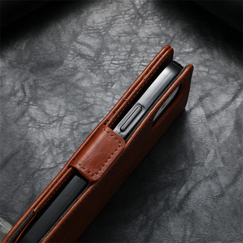 Stripe Leather Case For Xiaomi Redmi Note 12 11 10 Pro Plus 12S 12C 11S 10S 11A 10C 10A 2022 5G Wallet Flip Holder Book Case image 6