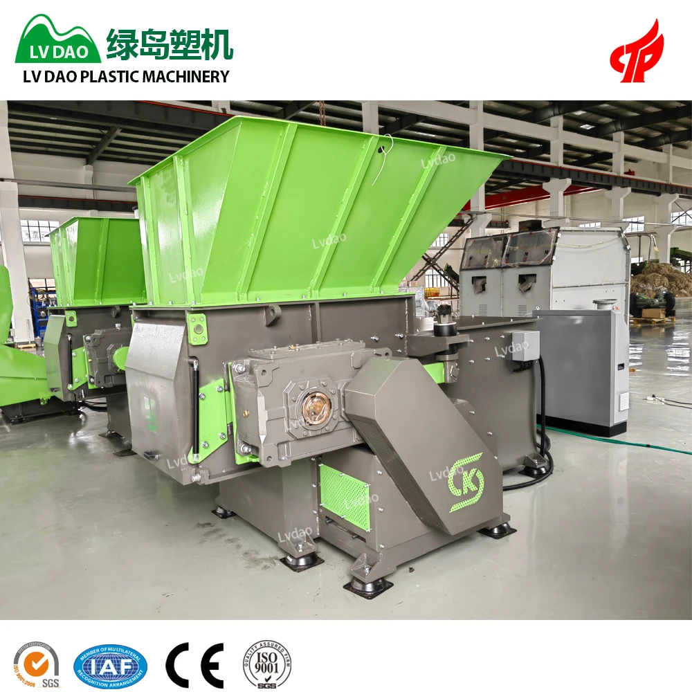 Plastic recycling machine single shaft polypropylene strapping wood crusher shredder