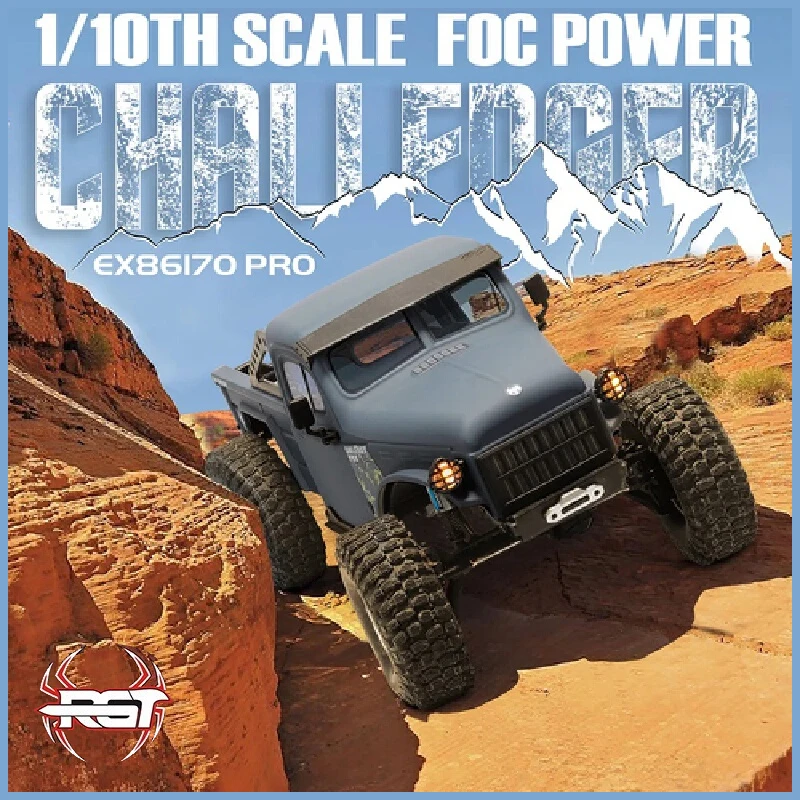 

RGT EX86170PRO 1/10 RC Crawler Car 4WD Brushless FOC Motor Off-Road Rock Climber RTR Remote Control Truck Gift for Hobbyists