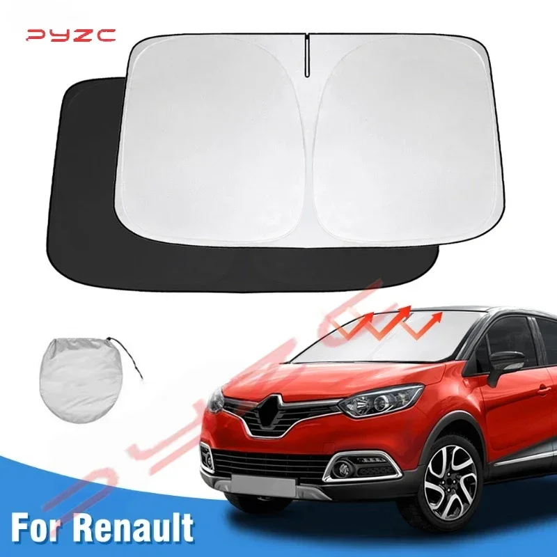 Windshield Sun Shade for Renault Capture Captur 2013 -2022 2023 Car Sunshade Cover Foldable Sun Visor Protector Blocks UV Rays