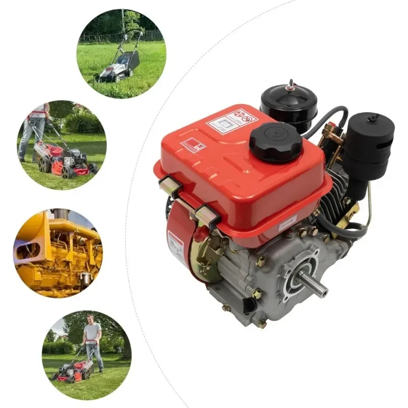 Diesel Engine 2.2 KW 4-Stroke Diesel Engine with Air-Cooled System and Recoil Manual Start for Harvesters Go-Karts Bulldozers