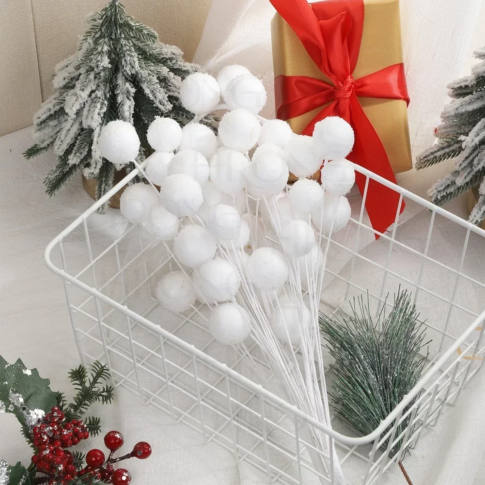 

White Snowball Christmas Tree Ornament Foam Decorations For Holiday Party Window Snow Ball Party 2025 Home Decor Christmas