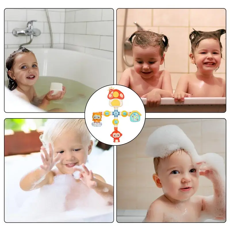 Juguetes de baño de dibujos animados para niños, bañera de juguete con ventosas potentes para piscina, ducha y bañera