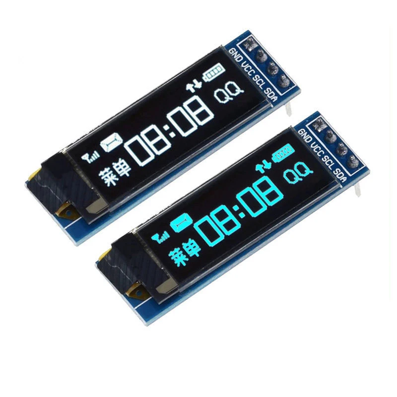 I2C OLED Display Module 0.91 Inch I2C SSD1306 OLED Display Module White / BLUE I2C OLED Screen Driver DC 3.3V~5V for Arduino