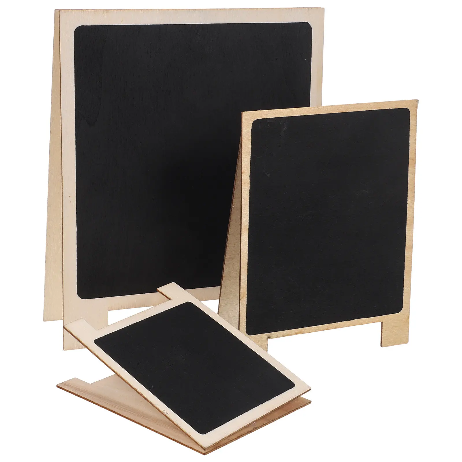 

3Pcs Mini Chalkboard Sign Small Blackboard with Wood Easel Erasable Reusable Message Board for Food Signs Table Number Plant