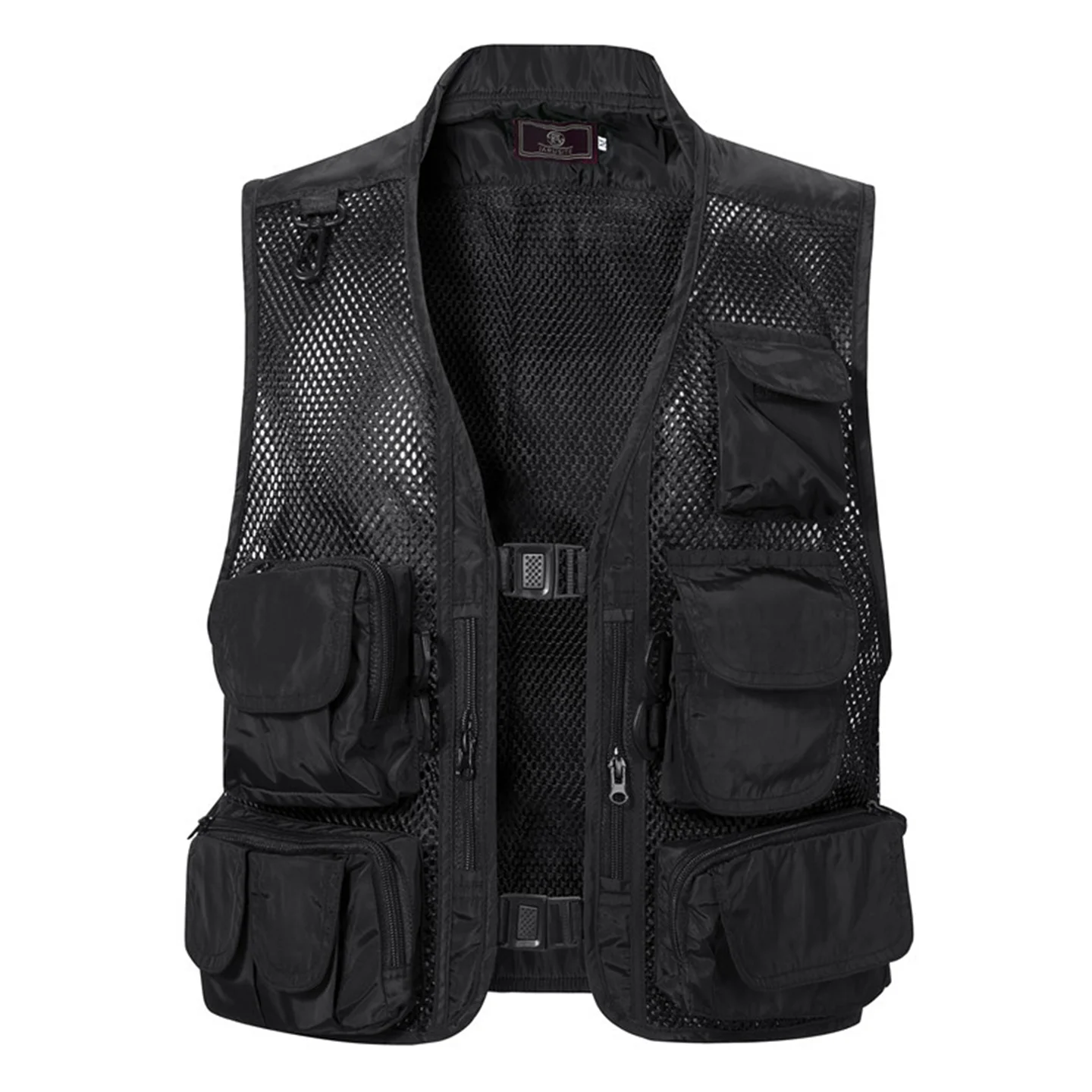 Men\'s Camouflage Hunting Vest Mesh Breathable Sleeveless Jacket Reporter Director Waistcoat Multi-Pocket Casual Fishing Vest