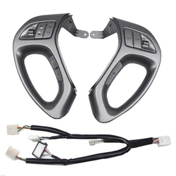 For Hyundai Tucson ix35 Car Steering Wheel Cruise Bluetooth Control Buttons With Cables Light Grey