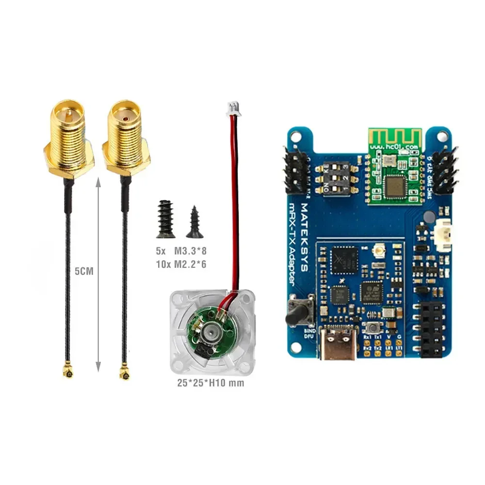 

MATEK MATEKSYS MR24-30-TX MLRS MAVLINK 2.4GHZ TX MODULE KIT 2.4G LoRa 30 dBm RF Power For RC FPV Long Range Drones