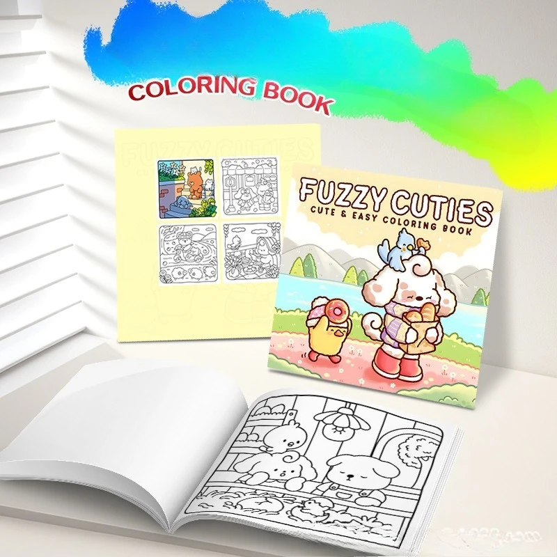 Hand Drawn Line Coloring Book Premium Paper Art Therapy Stress Relief Adult Creative Drawing Focused Expression and Mindfulness