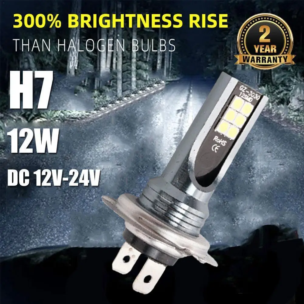 1Pcs H4 H7 LED Headlight 26000LM LED H11 H1 H3 Car Fog Light Bulbs 9005 9006 Auto Driving Running Lamps 12W 12V