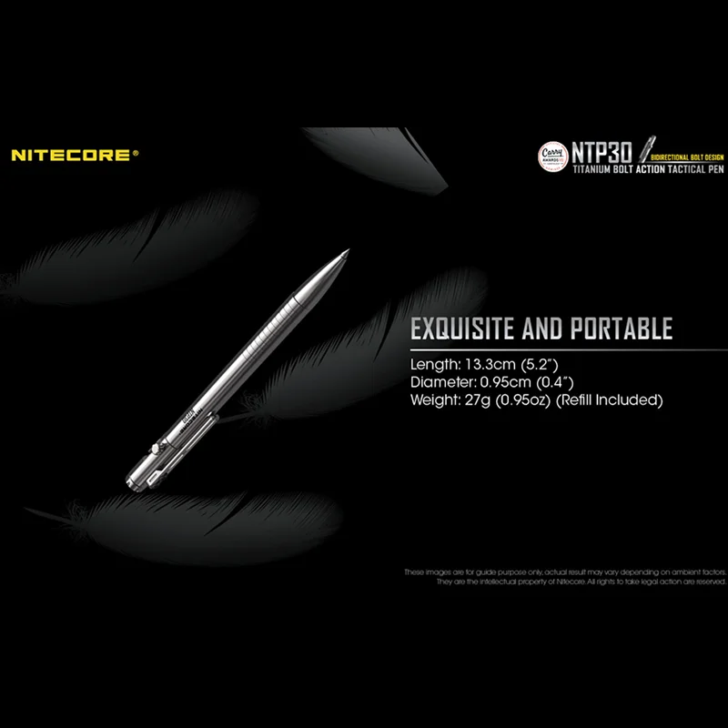 Imagem -06 - Nitecore Ntp30 Tactical Pen Self-defense Glass Quebrando Daily Writing Titanium Alloy Tools