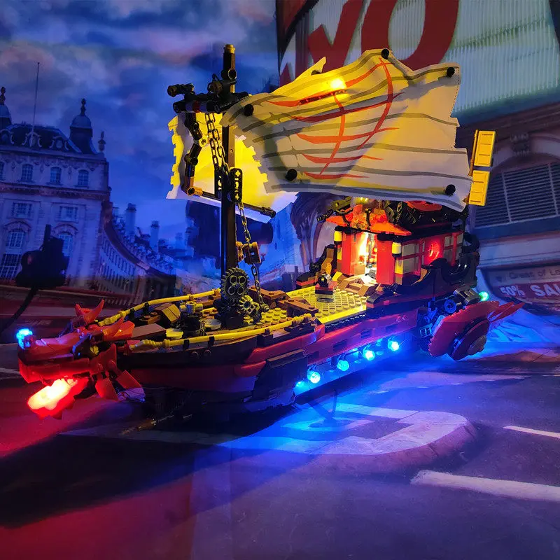 

Комплект светодиодной подсветки для лодки Destiny, совместимый с 70618 06057, декоративная лампа для конструктора (блоки для модели не входят в комплект)