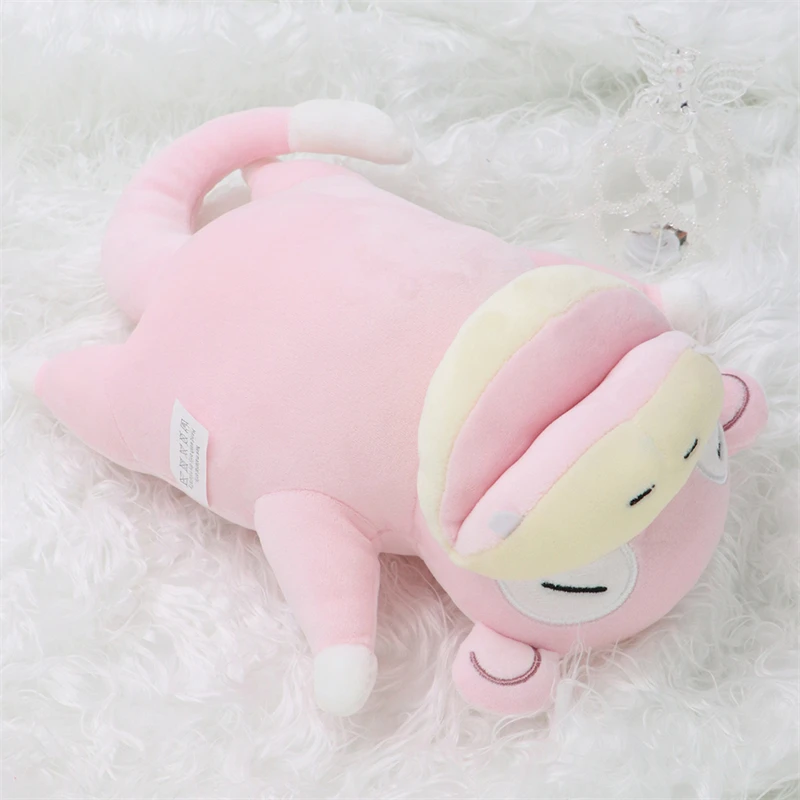 Kawaii Pokemon Sleep Cubone Slowpoke Chikorita Psyduck Lucario Piplup Plush Pilows Toys Lapras Furret Dragonair Mew Peluche Doll