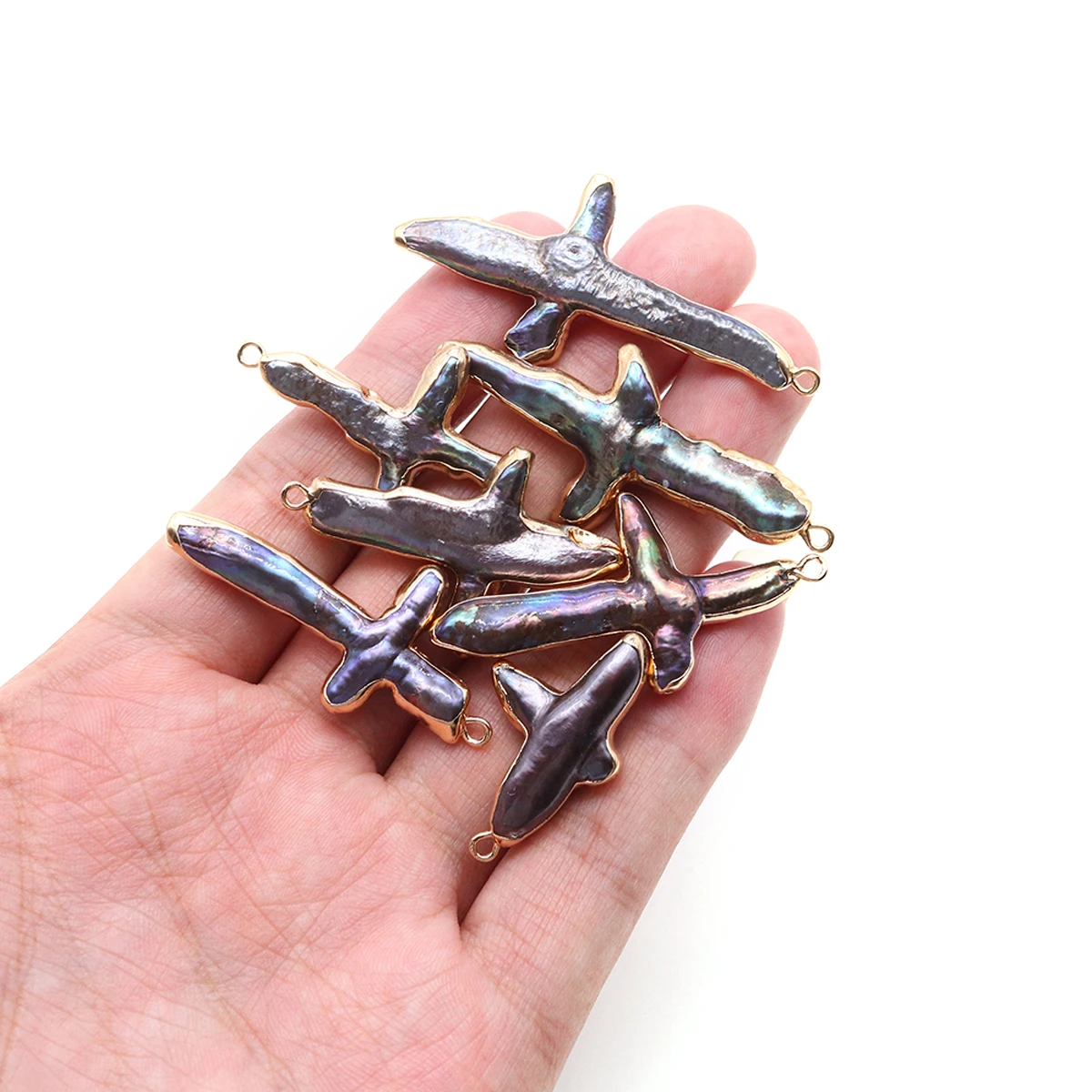 1pc Cross Shape Pearl Pendant 100% Natural Freshwater Pearls Charms for Jewelry Making Supplies DIY Necklace Earrings Accessory
