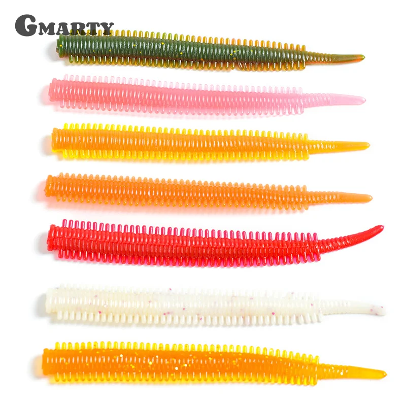 20pcs Simulation Sand Silkworm Fishing Lure Sea ​​Earthworm Float False Bait 8cm Artificial Soft Baits Earthworm Red Worm Baits