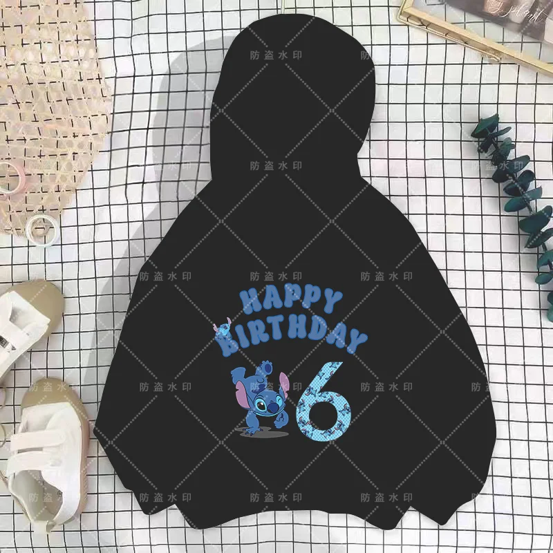 

Disney Stitch Kawaii Birthday Number 3-12 Hoodie Boy Kids Clothes Girl Children's Hoodies Cartoons Disney Cartoons Kawaii Mother