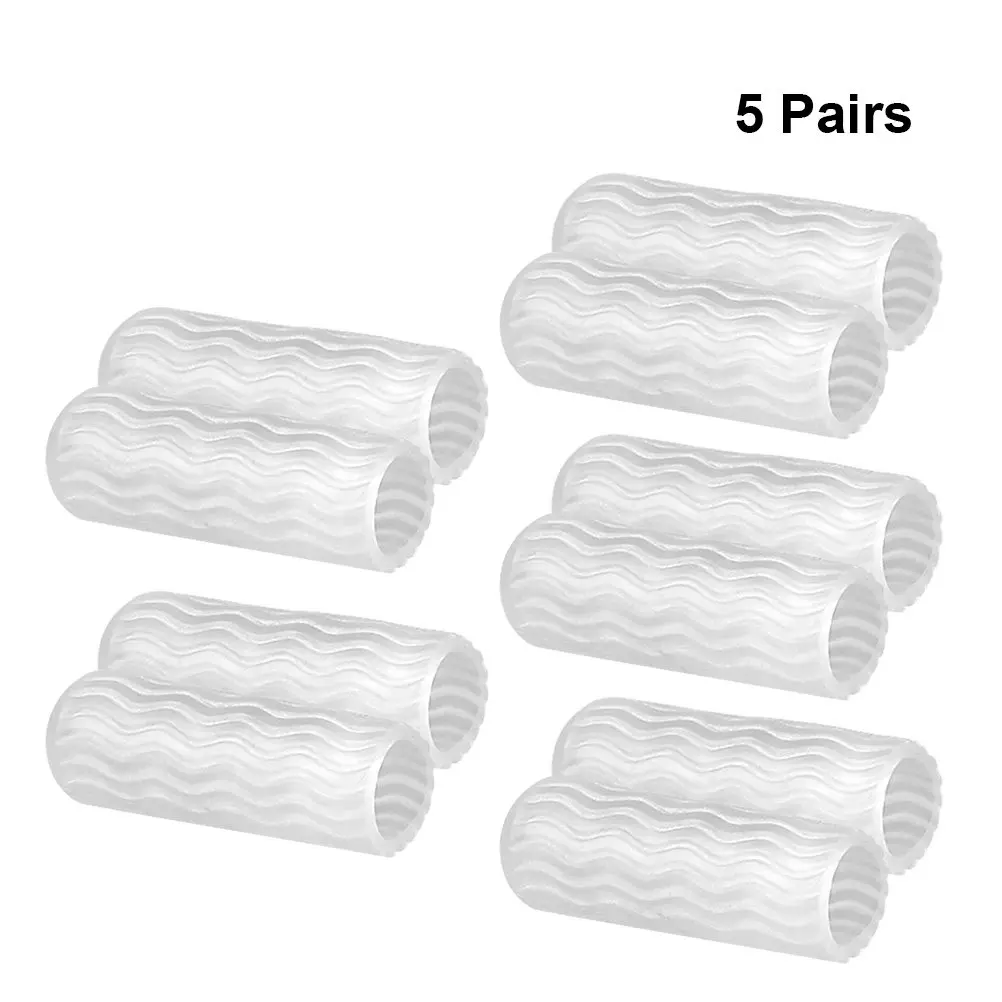 

5Pairs Toe Protector Finger Sleeve Sebs Material Comfort Cushion Protect Injured Nail Sore Toes Reduce Pain Pressure for Running