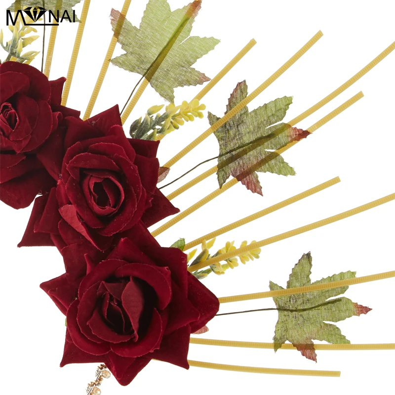 고딕 로즈 헤일로 머리띠 플라워 크라운 여신 헤일로 헤어 밴드 로리타 애니메이션 할로윈 코스프레 헤드 피스