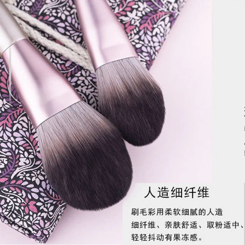 Juego de 9 brochas de maquillaje para pudín de uva, brocha suave portátil para sombra de ojos, brocha para polvo en forma de lengua, herramientas de belleza
