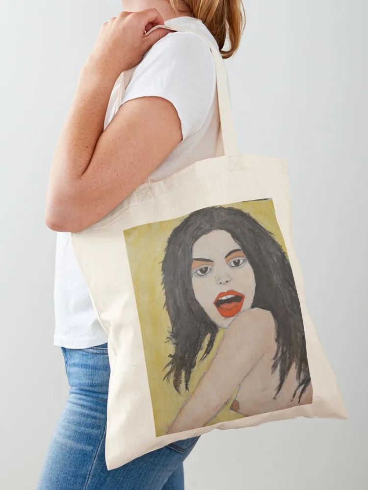 

Golden Lina smiles on us Tote Bag shopping trolley bag foldable reusable bag sacs de shopping luxury women
