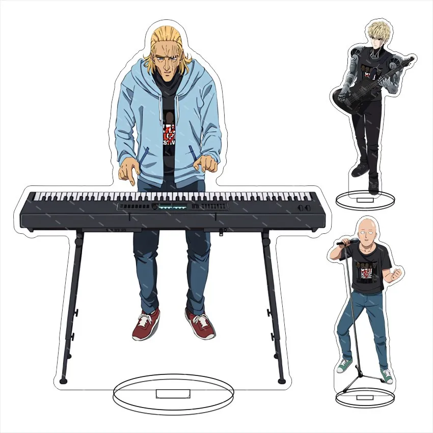 Anime Figure ONE PUNCH MAN Acrylic Stand Model Saitama Genos Tatsumaki Plate Desk Decor Standing Sign Ornament Fans Friend Gift