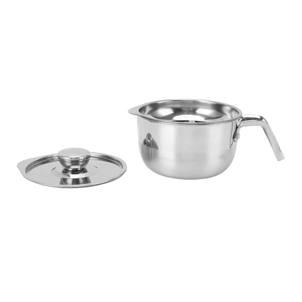 304 Stainless Steel Egg Separator Bucket with Lid Large Capacity Egg White Separator Tool Sturdy Construction Silver