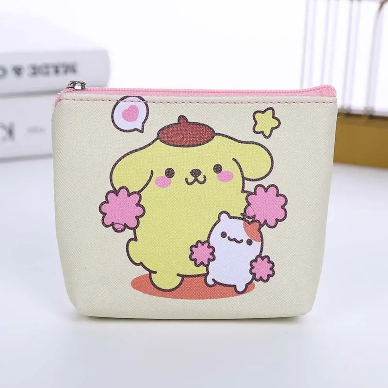 Miniso Sanrio Hello Kitty My Melody Kuromi Cinnamoroll Pom Pom Purin Cute Cartoon Key Bag Mini Storage Bag Student Gift